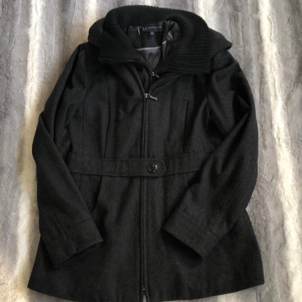 Anne Klein Grey Jacket Coat Medium